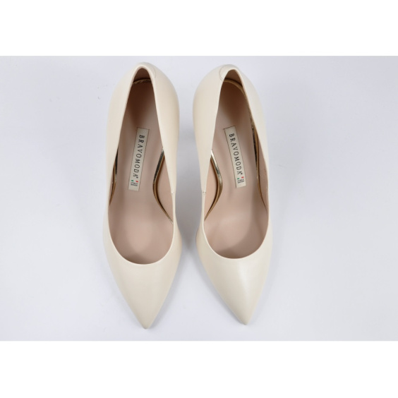 Туфлі човники BRAVO MODA 1254/KREM SKORA