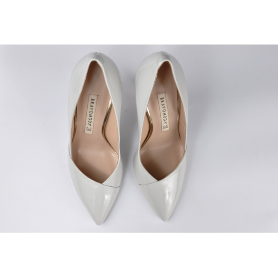 Туфлі човники BRAVO MODA 1305/IVORY NAPLAK