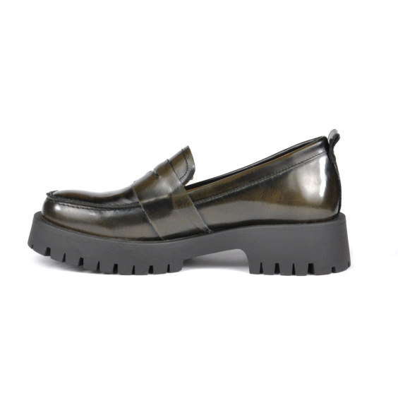 Лофери ШКІРЯНІ ЛОФЕРИ NESSI 21077/KHAKI FL