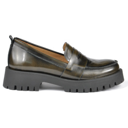 ШКІРЯНІ ЛОФЕРИ NESSI 21077/KHAKI FL