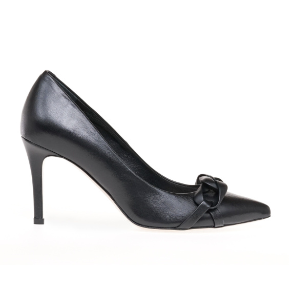 Туфлі човники BRAVO MODA 0056/CZARNA SKORA