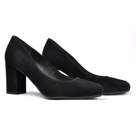 Туфлі човники BRAVO MODA 1586/Czarny zamsz