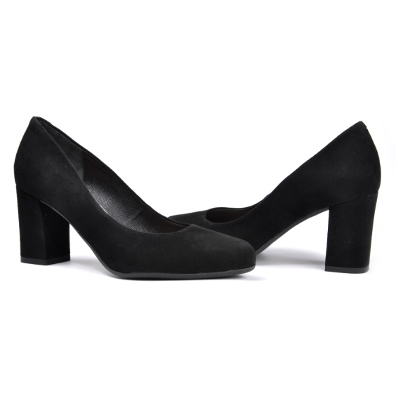 Туфлі човники BRAVO MODA 1586/Czarny zamsz