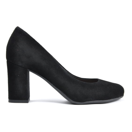 Туфлі човники BRAVO MODA 1586/Czarny zamsz