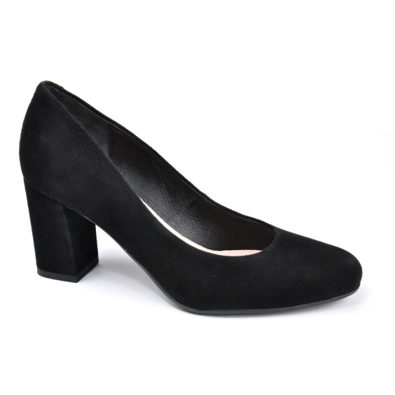 Туфлі човники BRAVO MODA 1586/Czarny zamsz