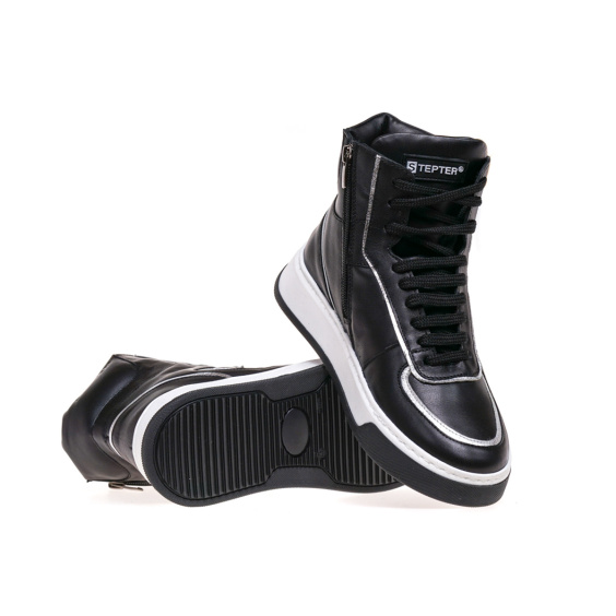 Черевики STEPTER 8020-ow/black+sereb/lico