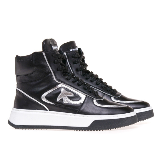 Черевики STEPTER 8020-ow/black+sereb/lico