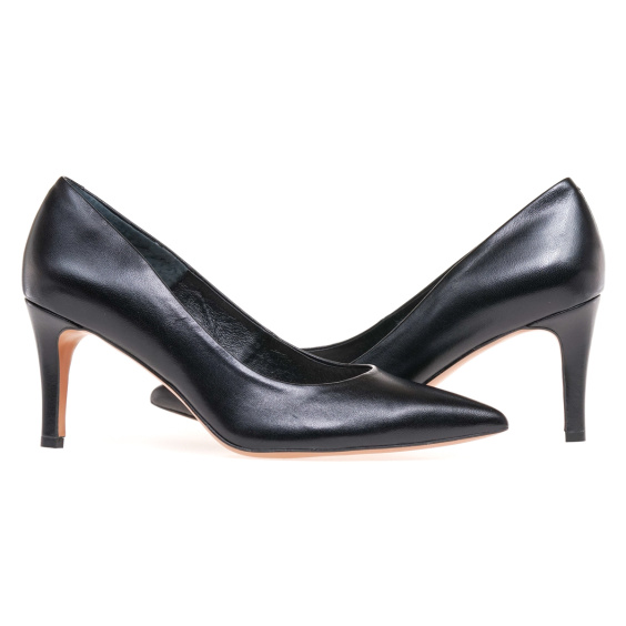 Туфлі човники BRAVO MODA 0086/CZARNA SKORA