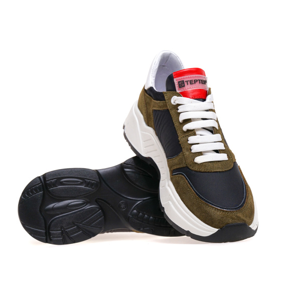 Кросівки STEPTER 8156/OLIVE+BLACK/WEL