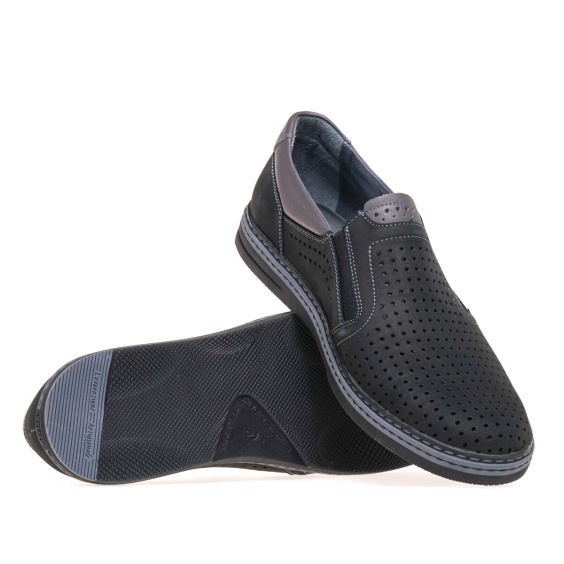 Туфлі комфорт IKOS 3115-1/BLACK/NUBUK