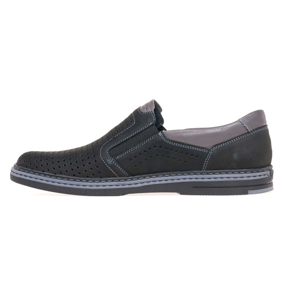 Туфлі комфорт IKOS 3115-1/BLACK/NUBUK