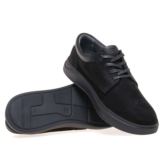 Туфлі комфорт IKOS 275-18/BLACK/NUBUK