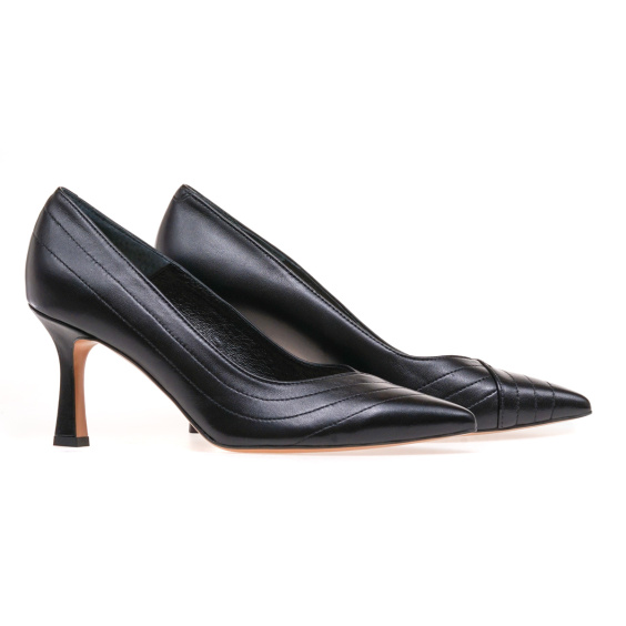 Туфлі човники BRAVO MODA 0268/CZARNY SKORA
