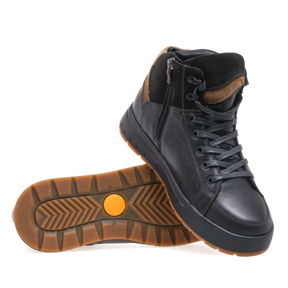 Черевики комфорт IKOS 353-1S-OW/BLACK LEATHER
