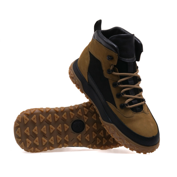 Черевики комфорт IKOS 358-88S-OW/BLACK+BEIGE NUBUK