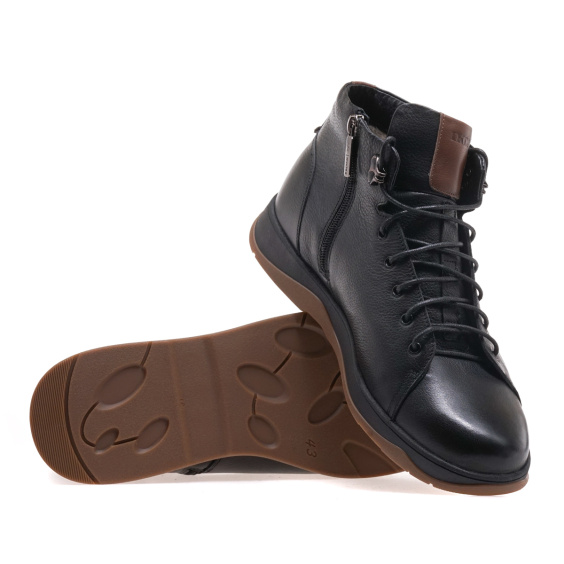 Черевики комфорт IKOS 399-1S/BLACK LEATHER