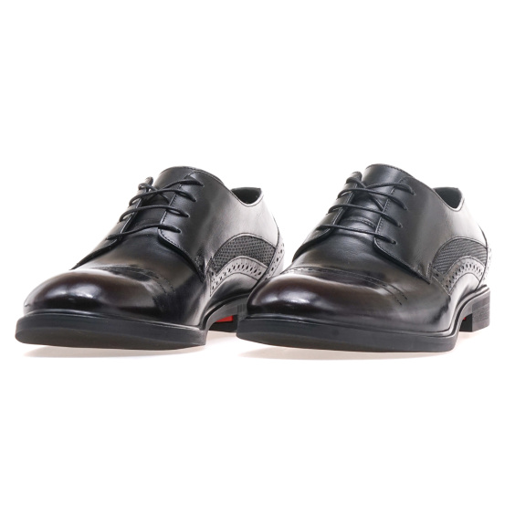 Туфлі комфорт IKOS 473-9/BLACK+RED LEATHER