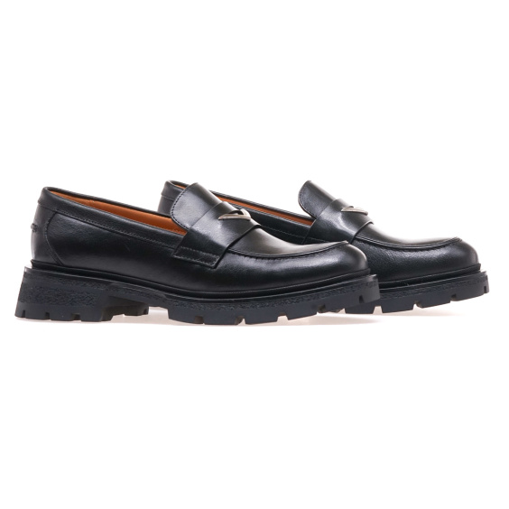 Лофери ANEMONE PY6258A-10A/BLACK LEATHER