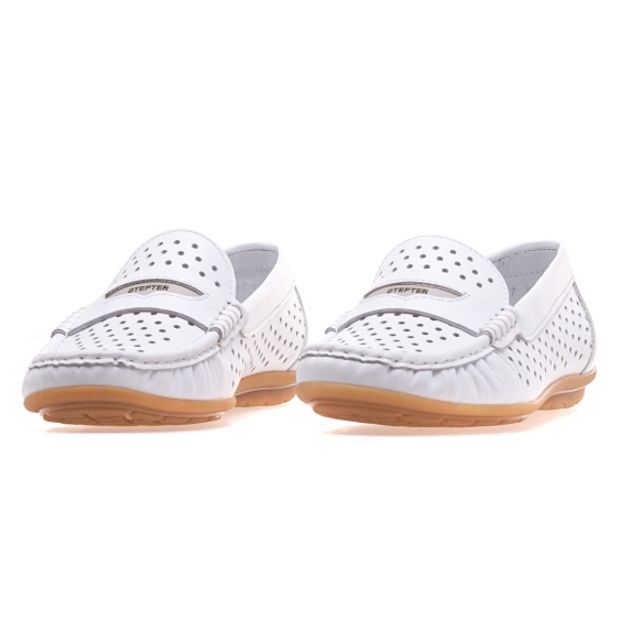 Мокасини STEPTER 8924/WHITE LTHR