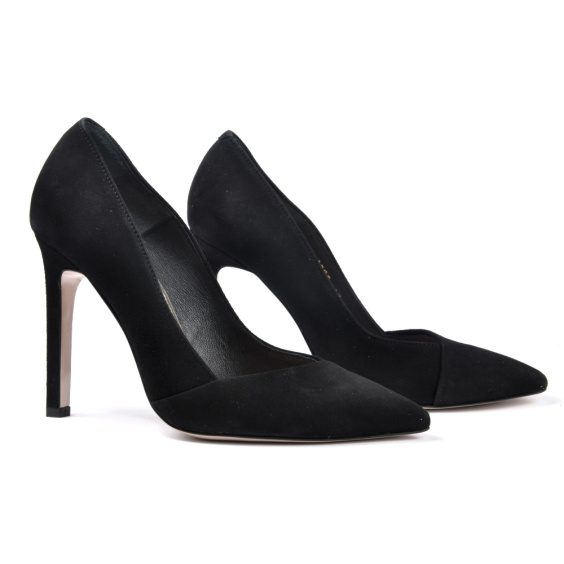 Туфлі човники Bravo Moda 1305/Czarny zamsz