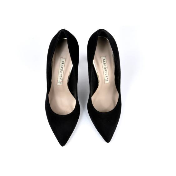 Туфлі човники BRAVO MODA 1254 / CZARNY ZAMSZ