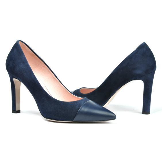 Туфлі Bravo Moda 1788/BLUE ZAMSZ+GRANAT