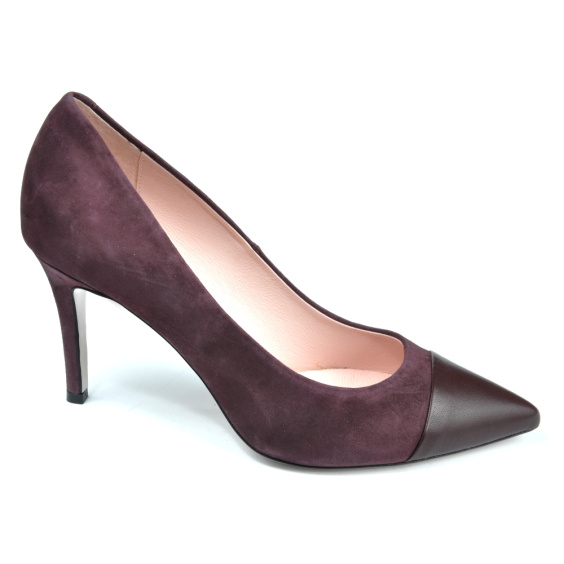 Туфлі Bravo Moda1782/SLIWKA ZAMSZ+SKORA
