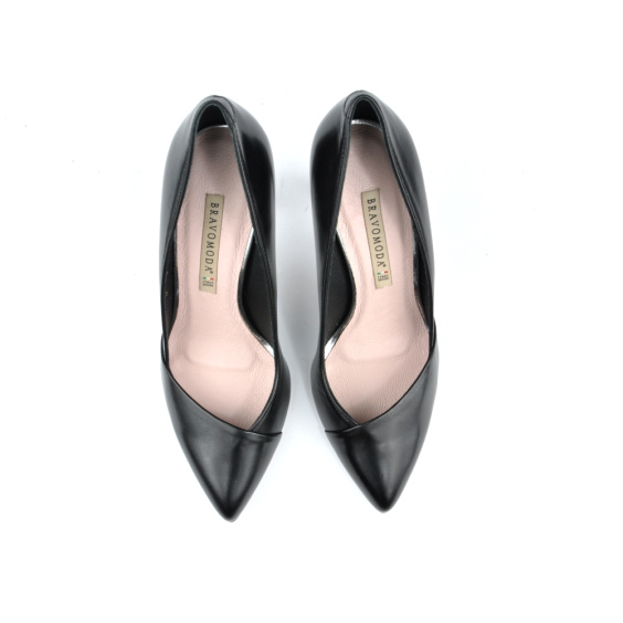 Туфлі човники BRAVO MODA 1332/CZARNY SKORA