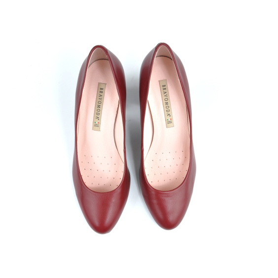 Туфлі BRAVO MODA 1586/BORDO SKORA