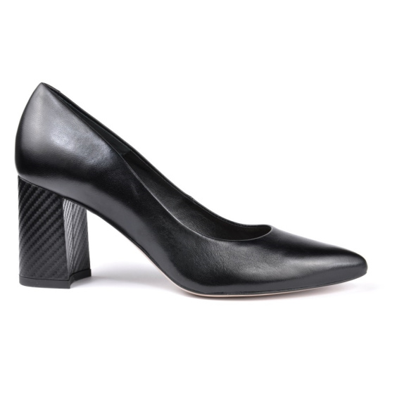 Туфлі човники BRAVO MODA 1479/CZARNY SKORA+CARBON